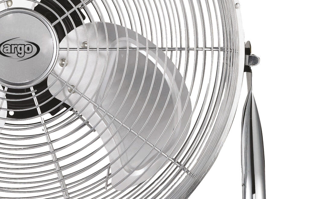 Wentylator ARGO Speedy Mocny podmuch powietrza aluminiowe łopatki średnica moc wydajny przepływ powietrza szybkie odczucie ulgi Trzy poziomy prędkości precyzja intensywność nawiew komfortowe warunki odpoczynek