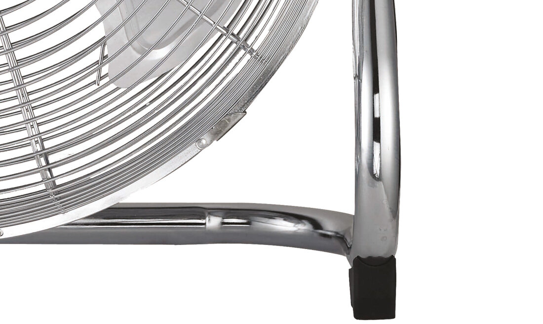 Wentylator ARGO Speedy Stabilność na każdej powierzchni Antypoślizgowe nóżki solidna podstawa bezpieczeństwo i wygoda  Korpus oraz kratka ochronna z chromowanego metalu tylny uchwyt wygodnie przenieść mobilne źródło chłodzenia potrzeby dopasowanie