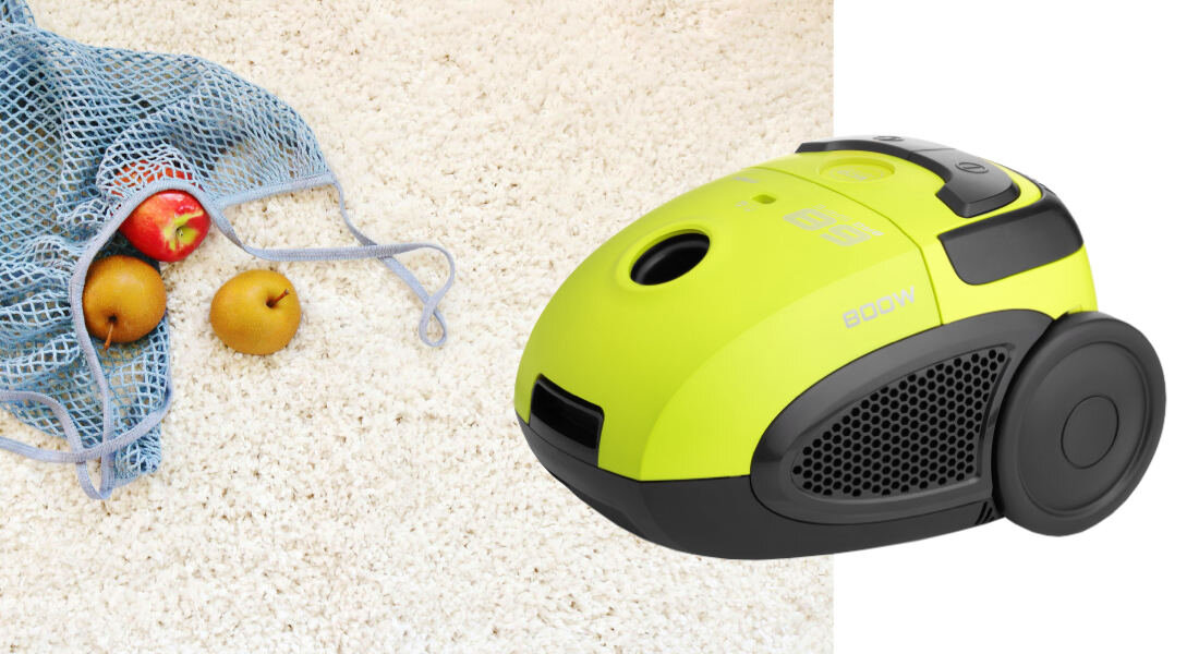 Odkurzacz HYUNDAI VC068G Wydajne sprzątanie Mocny silnik ECO moc wymiary waga wygodny w przechowywaniu i transporcie Składana rączka obrotowe koło 360°  ułatwienie przenoszenie manewrowanie