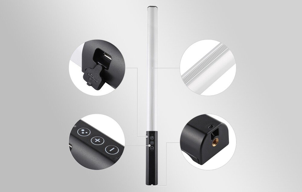 Lampa LED PULUZ PU460B materiały odporność przyciski gwint 1/4