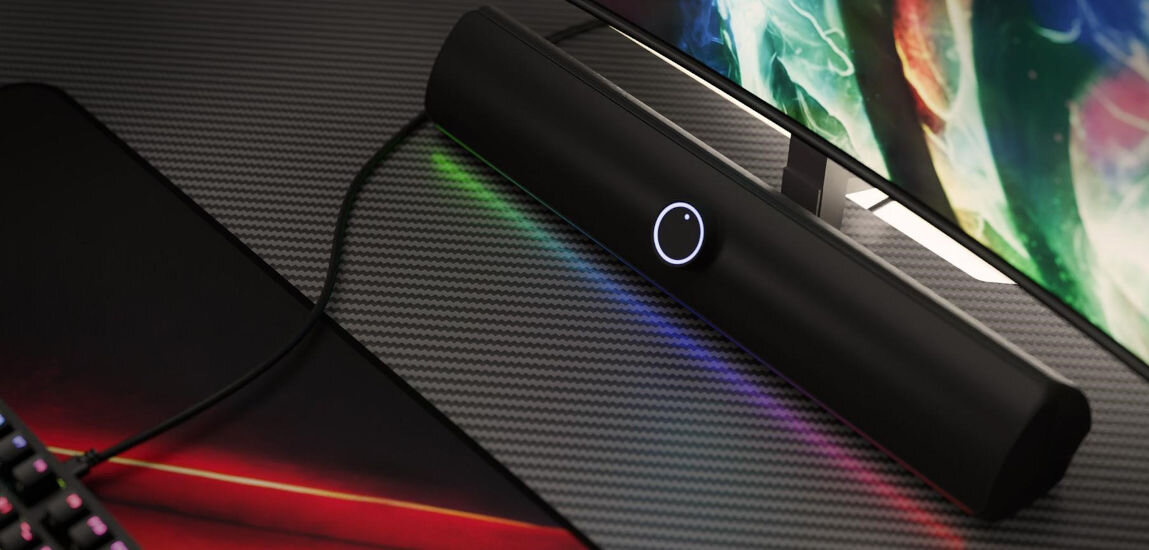 Soundbar komputerowy GENESIS Helium 312BT  kompaktowy rozmiar 44,5 x 11 x 11 cm bluetooth 5.2 dostosowanie ustawień jednym kliknięciem