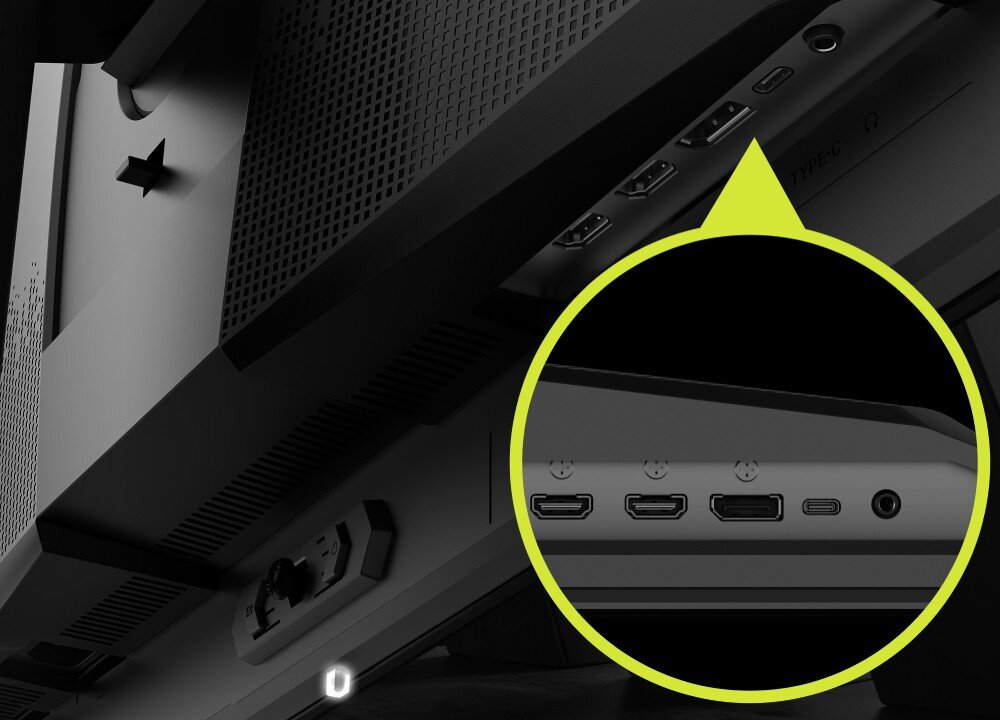 Monitor MSI MAG 321UP QD-OLED 31.5 3840x2160px 165Hz 0.03 ms [GTG] porty złącza podłączenie