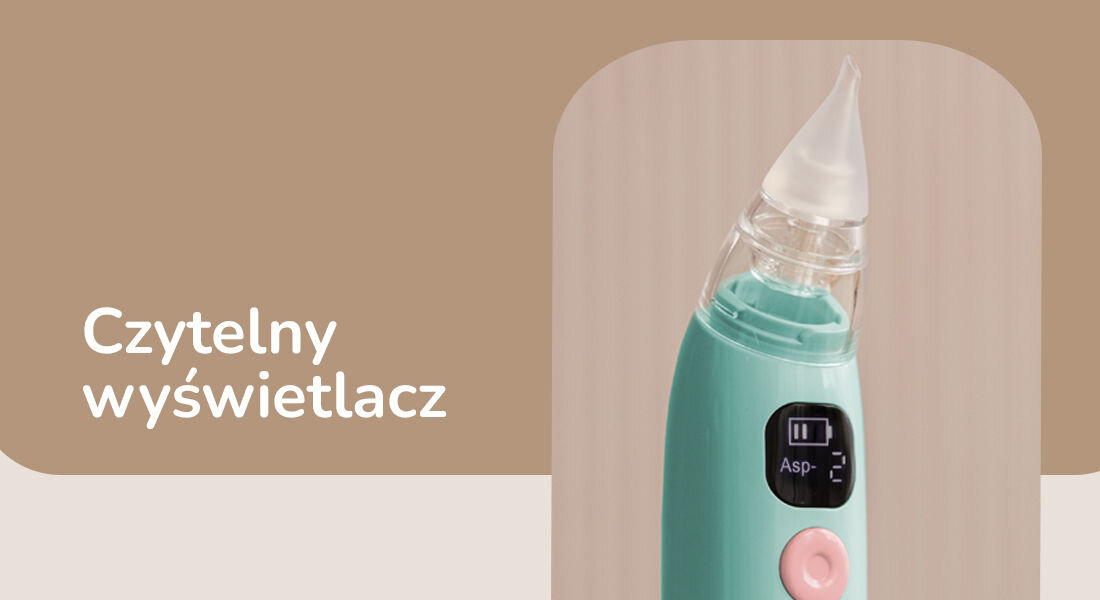Aspirator do nosa MOMINI NasoClear czytelny wyświetlacz port usb-c