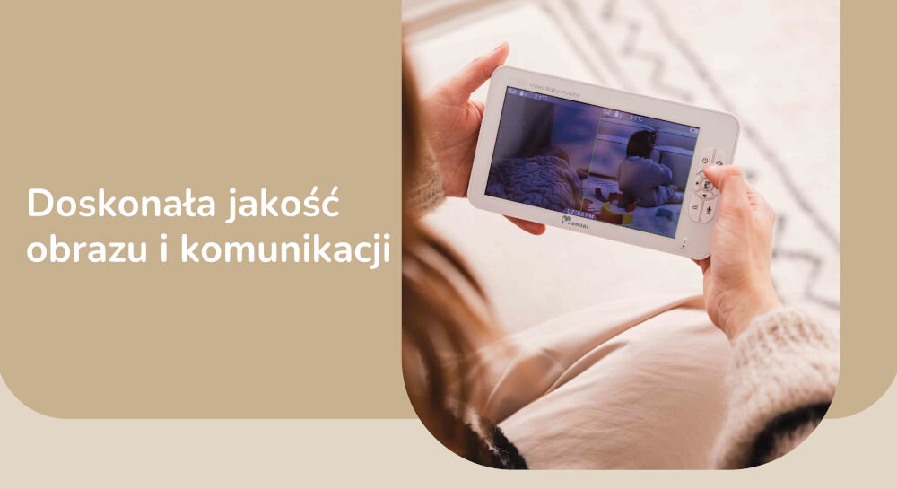 MOMINI DreamEye kamera delitev slike, nadzor glasnosti, dvosmerna komunikacija