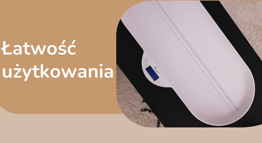 Waga dla niemowląt MOMINI TinyScale wyświetlacz lcd intuicyjna obsługa