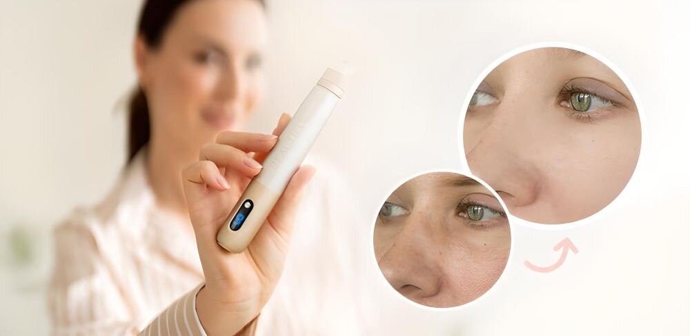 Urządzenie do mezoterapii BEAUTIFLY SkinRenew PRO siła nakłuwania stymulacja naskórka kontrolowana regulowana odpowiednia bezpieczna moc użytek w gabinecie kosmetycznym do samodzielnych zabiegów w domu profesjonalne efekty 