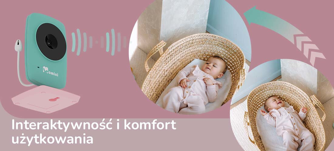 Niania elektroniczna MOMINI Blissview Wygoda użytkowania dwukierunkowa komunikacja cztery kołysanki Wbudowany timer sen zabawa wielojęzyczne powiadomienia dostosowanie