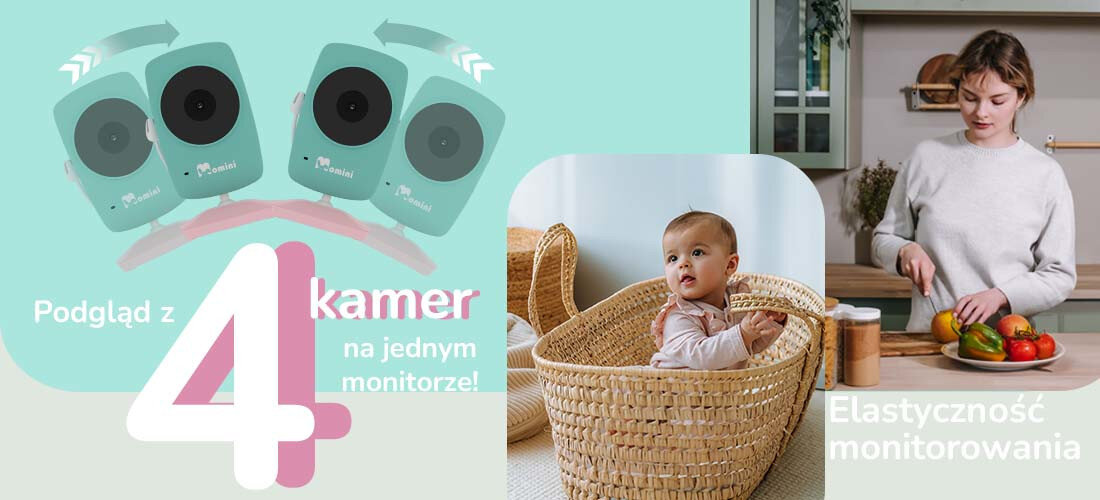 Niania elektroniczna MOMINI Blissview Elastyczność monitorowania możliwości kamery obserwacja kompleksowe bezpieczeństwo i kontrolę zestaw montaż szybka instalacja