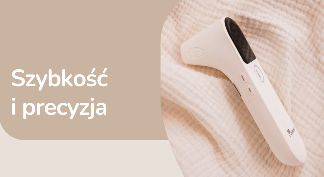 Termometr MOMINI LittleCare wyświetlacz kolory pamięć pomiarów