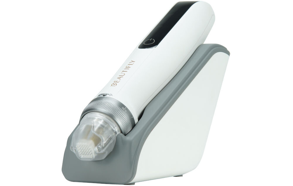 Urządzenie do mezoterapii mikroigłowej BEAUTIFLY Dermapen CollagenBoost Biały skuteczna pielęgnacja wymierne rezultaty użyta technologia profesjonalne rozwiązania zdrowy wygląd jędrność promienny blask skóry