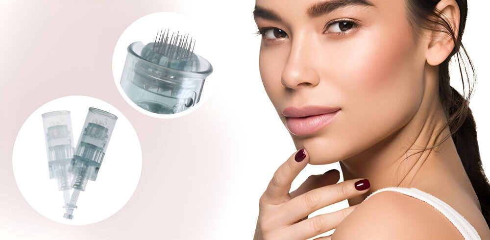Głowica BEAUTIFLY DermaPen RevitaDerm Pro 24 Pin tworzenie mikrourazów na powierzchni skóry regulowana głębokość mikronakłuć precyzyjna kontrola zabiegu dla delikatnych bardziej wymagające obszary skóry aktywacja kolagenu i elastyny poprawa elastyczności skóry zwiększona jędrność redukcja drobnych zmarszczek