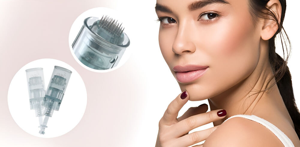 Głowica BEAUTIFLY DermaPen RevitaDerm Pro 36 Pin więcej mikronakłuć na powierzchni skóry większa liczba igieł głębokie mikrourazy pobudzenie produkcji kolagenu i elastyny jędrna sprężysta skóra zmniejszone oznaki starzenia szybka widoczna poprawa jędrności cery