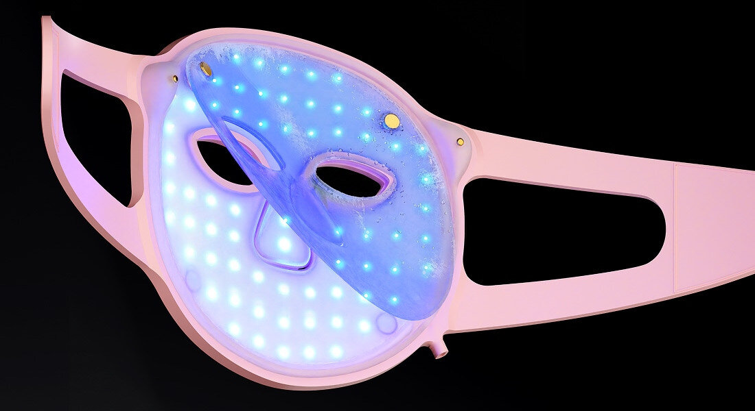 Maska LED do twarzy BEAUTIFLY Aura Glam Chłodzący kompres na skórę żelowy kompres redukuje obrzęki, łagodzi zaczerwienienia, minimalizuje widoczność porów i dodaje cerze świeżości