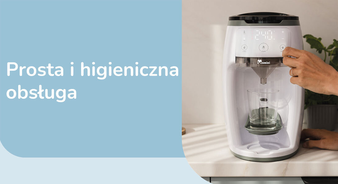 Ekspres do mleka MOMINI MilkMagic hermatyczne zamknięcie aktomatyczne czyszczenie