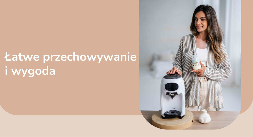 Ekspres do mleka MOMINI Milk Formula Elite intuicyjna obsługa pojemność