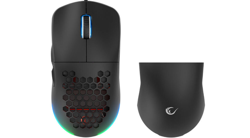 Mysz RAMPAGE Blink Czarny wygoda użytkowania ergonomiczny kształt wsparcie naturalnego ułożenia dłoni i nadgarstków minimalizuje zmęczenie pełne skupienie na rozgrywce