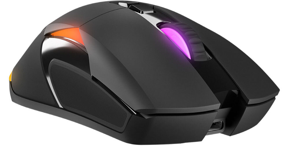 Mysz RAMPAGE Nova M4 Czarny ergonomiczny kształt dopasowanie do dłoni wygoda podczas intensywnych sesji skupienie na grze 