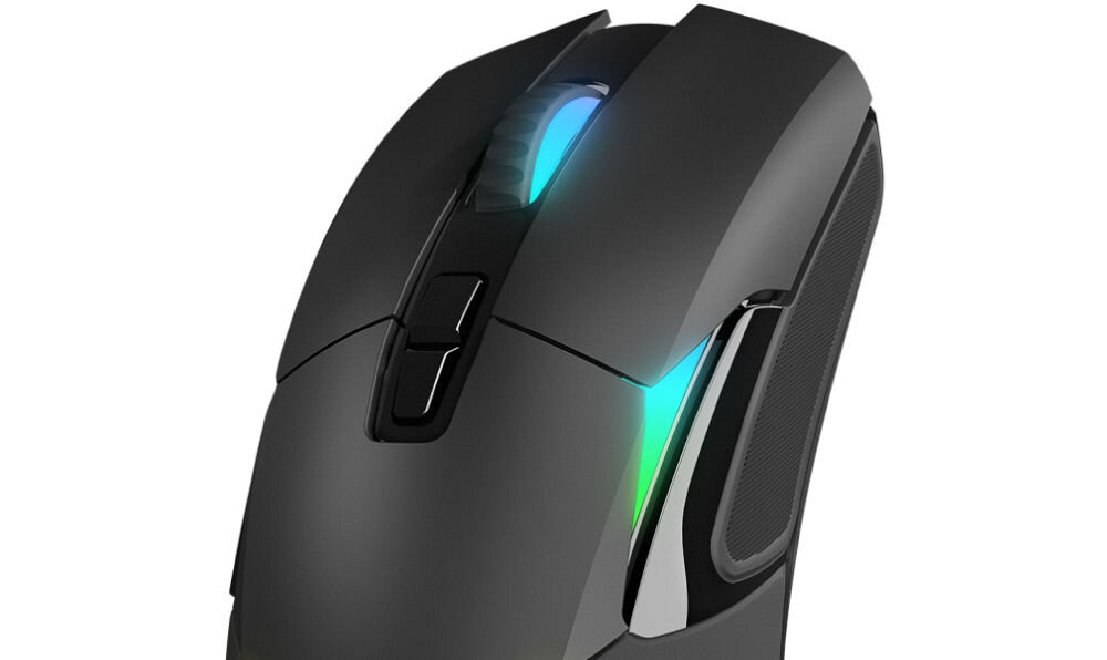 Mysz RAMPAGE Nova M4 Czarny ergonomia wygoda uzytkowania precyzyjnie rozmieszczone przyciski intuicyjna obsługa płynne ruchy szybka reakcja kontrola nad grą poprawa efektywnosci 