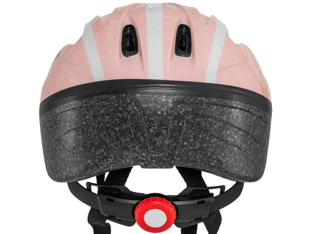Kask rowerowy VÖGEL VKA-910RSGNS Zielony dla Dzieci (rozmiar S) tył kasku z czerwono-białym pokrętłem regulacji