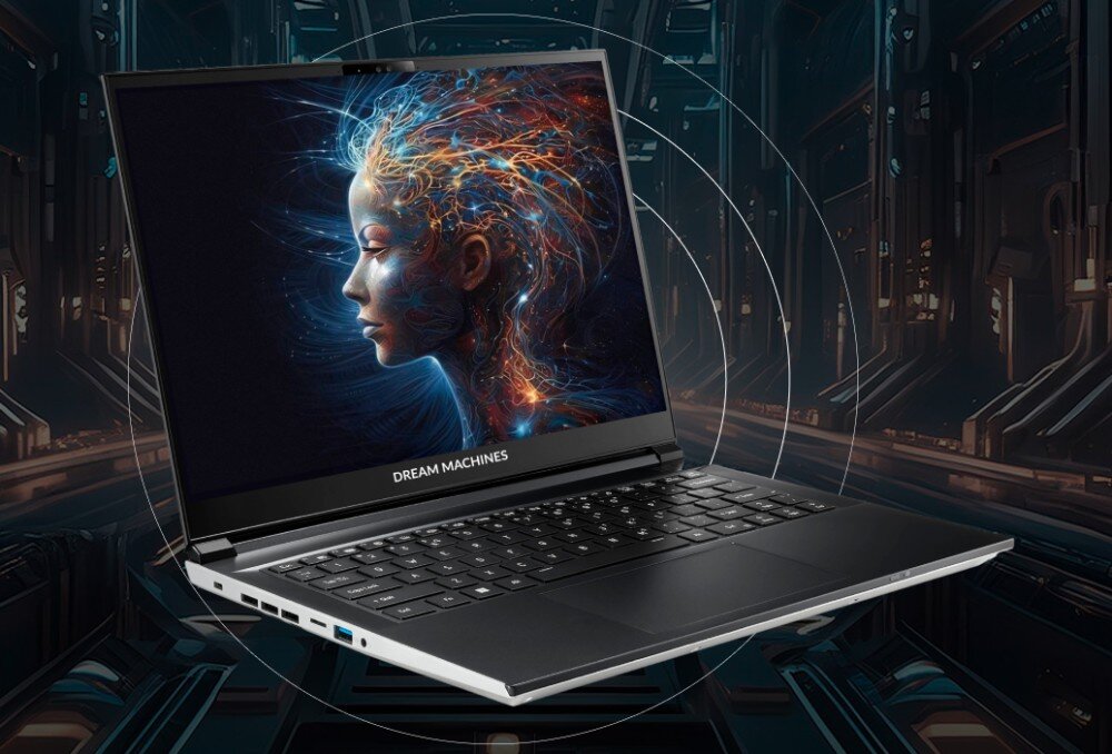 Laptop DREAMMACHINES RG4060-14PL26 14 Ultra 7-155H 32GB RAM 1TB SSD GeForce RTX4060 DLSS 3 opis