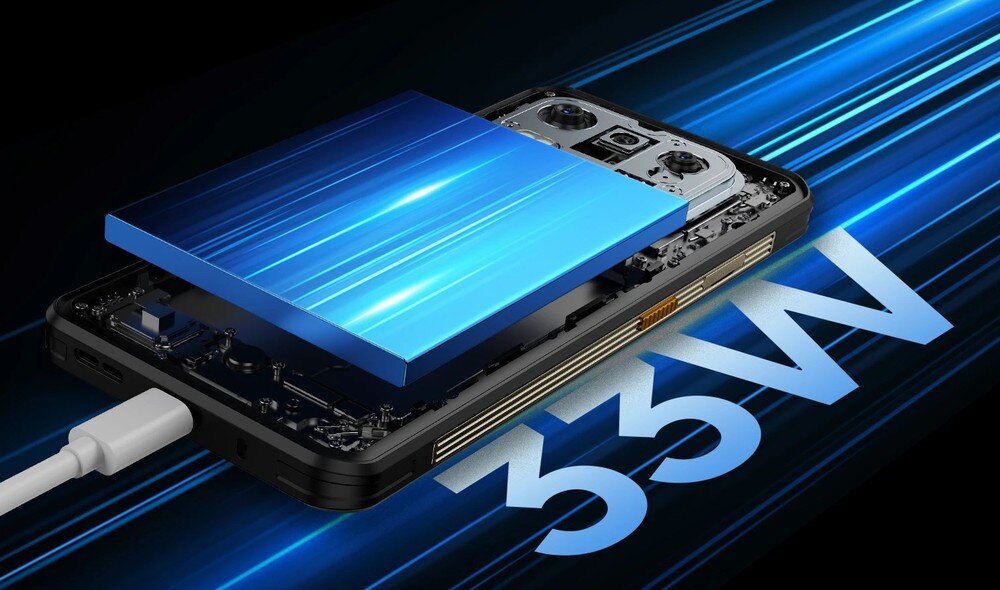 Smartfon ULEFONE Armor 25T Pro ładowanie wizualziacja