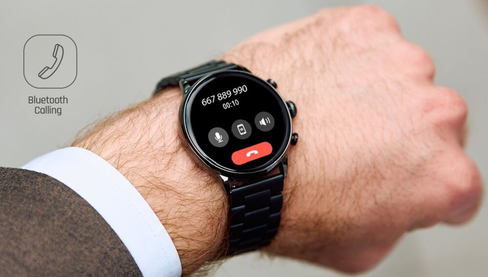Smartwatch MYPHONE Watch Elegant 2 rozmowy powiadomienia aplikacja komunikatory odbieranie wykonywanie polaczenia