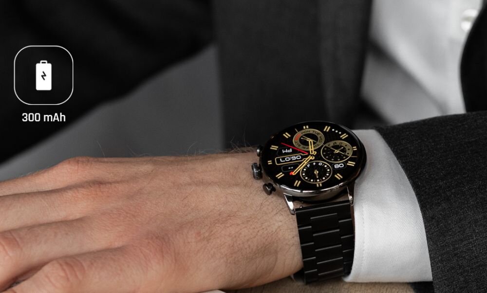 Smartwatch MYPHONE Watch Elegant 2 dzialanie bateria czas praca technologia amoled odpornosc pyl woda certyfikat ip67