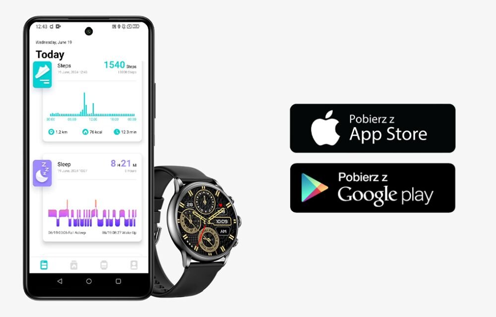 Smartwatch MYPHONE Watch Elegant 2 dostepne jezyki dowodzenie kompatybilnosc android ios
