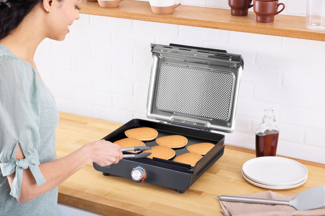 Grill elektryczny NINJA Sizzle GR101EU zachcianki płaska płyta Duża powierzchnia posiłki