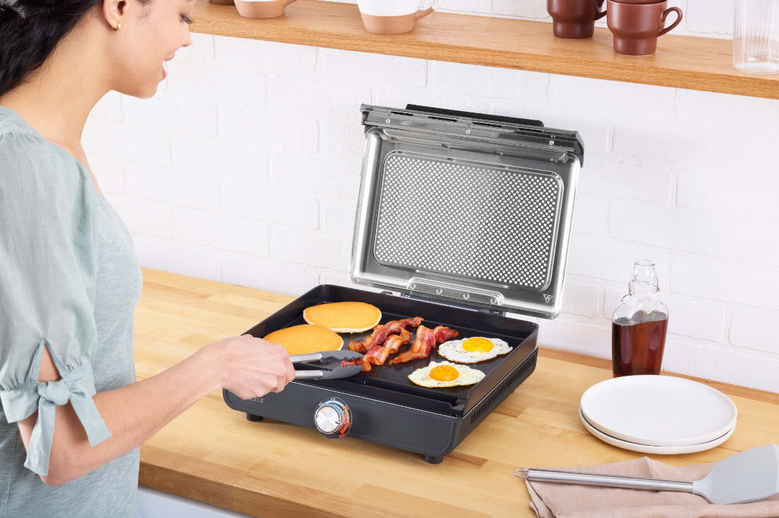 Grill elektryczny NINJA Sizzle GR101EU Ulubione dania wymienne płyty śniadanie kolacja potrawy smak rezultaty