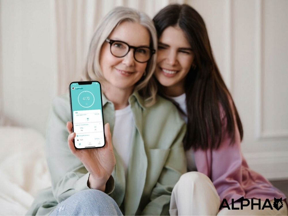 Waga łazienkowa ALPHA Smart Scale Aplikacja, która ułatwia analizę Synchronizacja z aplikacją FitDays w języku polskim łatwe śledzenie danych w czasie rzeczywistym Bluetooth dostęp do czytelnych wykresów i historii pomiarów własny profil