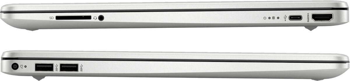 Laptop HP 15s 15.6 i5-1235U 16GB RAM 512GB SSD Windows 11 Home - porty złącza czytnik kart pamięci SD podłączenie