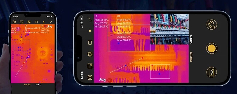 Kamera termowizyjna do smartfona XINFRARED T2S+ aplikacja mobilna