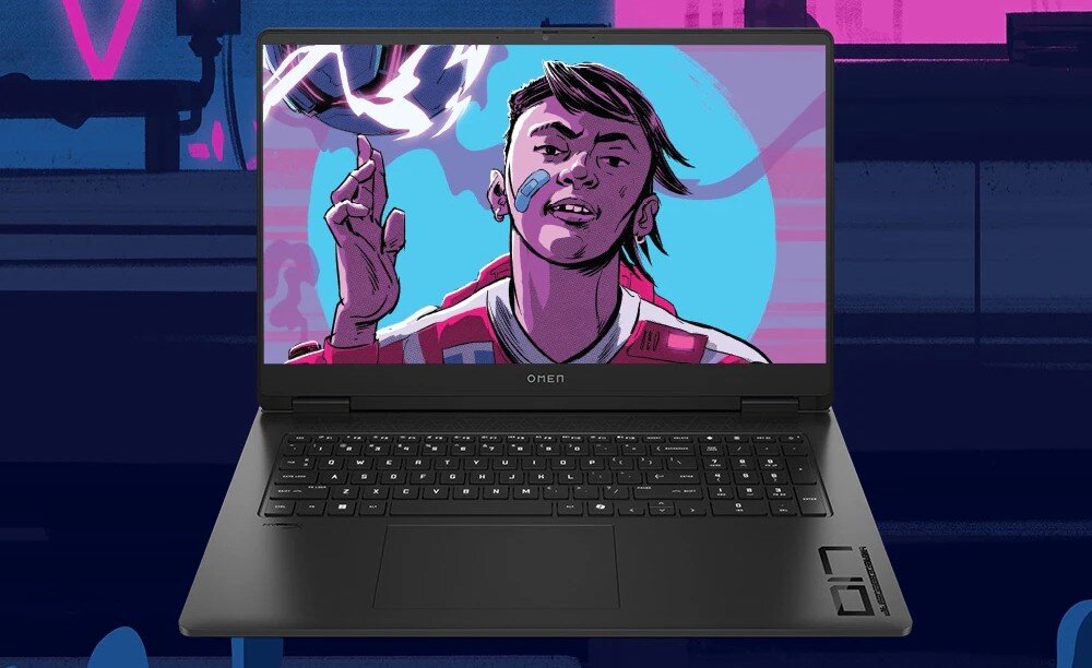 Laptop HP Omen 17-DB0006NW 17.3 IPS 144Hz R5-8645HS 16GB RAM 512GB SSD GeForce RTX4060 Windows 11 Home kamera internetowa mikrofony