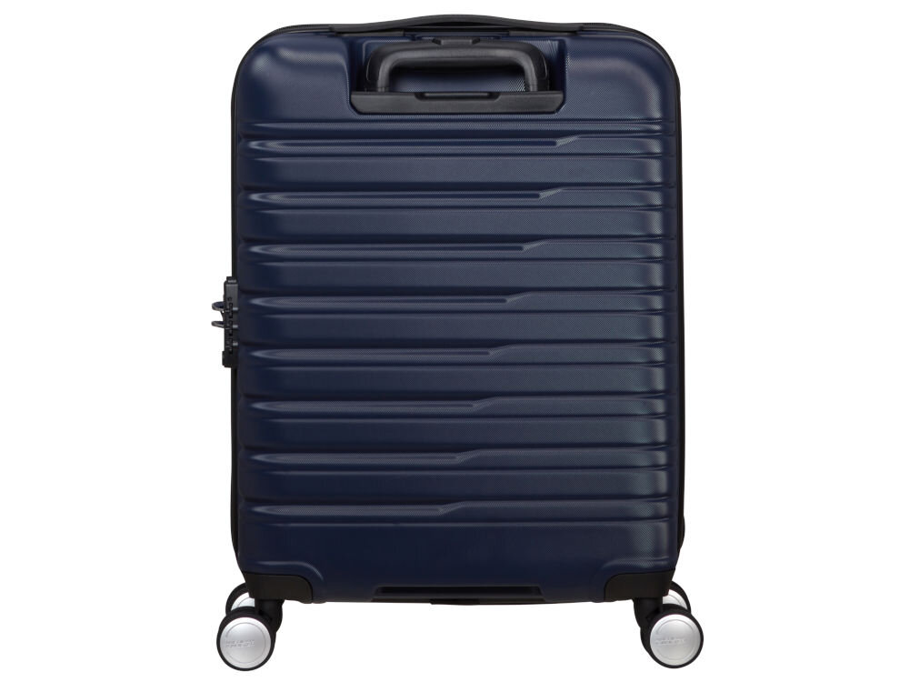 Walizka AMERICAN TOURISTER Flashline 55 cm Niebieski tkaniny wykonane z poddanych recyklingowi 7 platikowych butelek technologia Recyclex
