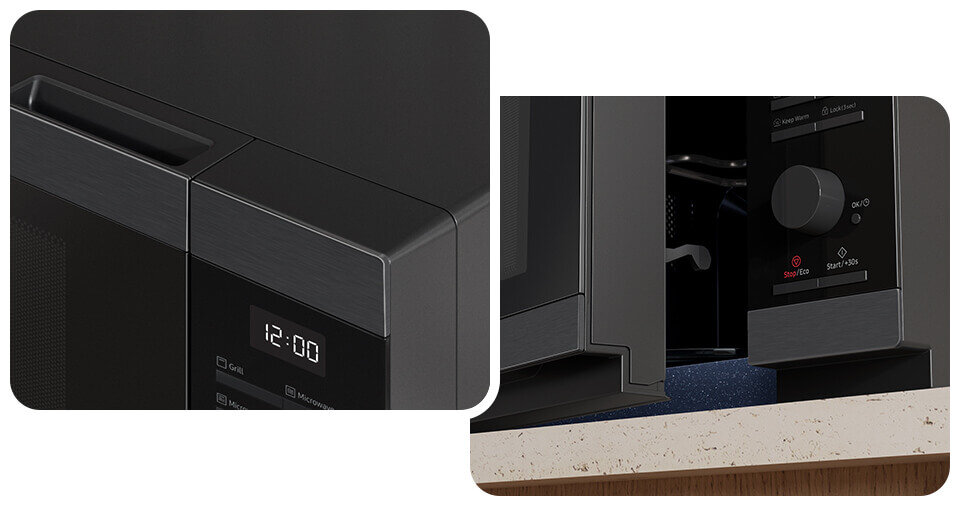 czytelny wyświetlacz, przyciski i pokrętło do sterowania ustawieniami