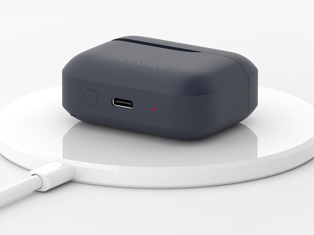 Słuchawki dokanałowe CREATIVE Zen Air Plus szybkiego ładowania 10 minutach 8 godzin ANC etui ładującemu 32 godzin USB-C bezprzewodowo ładowarki indukcyjnej