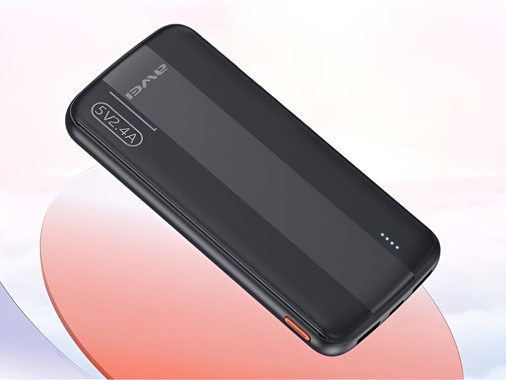 Powerbank AWEI P20K usb porty ładowanie mobilność - powerbank wklejony na tlo