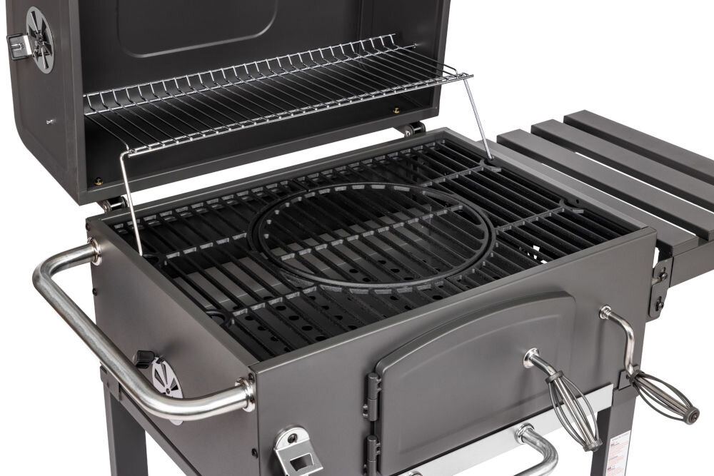 Grill węglowy ACTIVA Angular 11245L 57.5 x 42 cm ruszt z żeliwa trwałośc równomierne rozprowadzanie ciepła duża powierzchnia grillowa 57,5 x 42 cm większa ilośc dań wygodne efektywne przygotowanie róznorodne potrawy trwałość zdolnośc do utrzymania wysokiej temperatury efektywność częste grillowanie