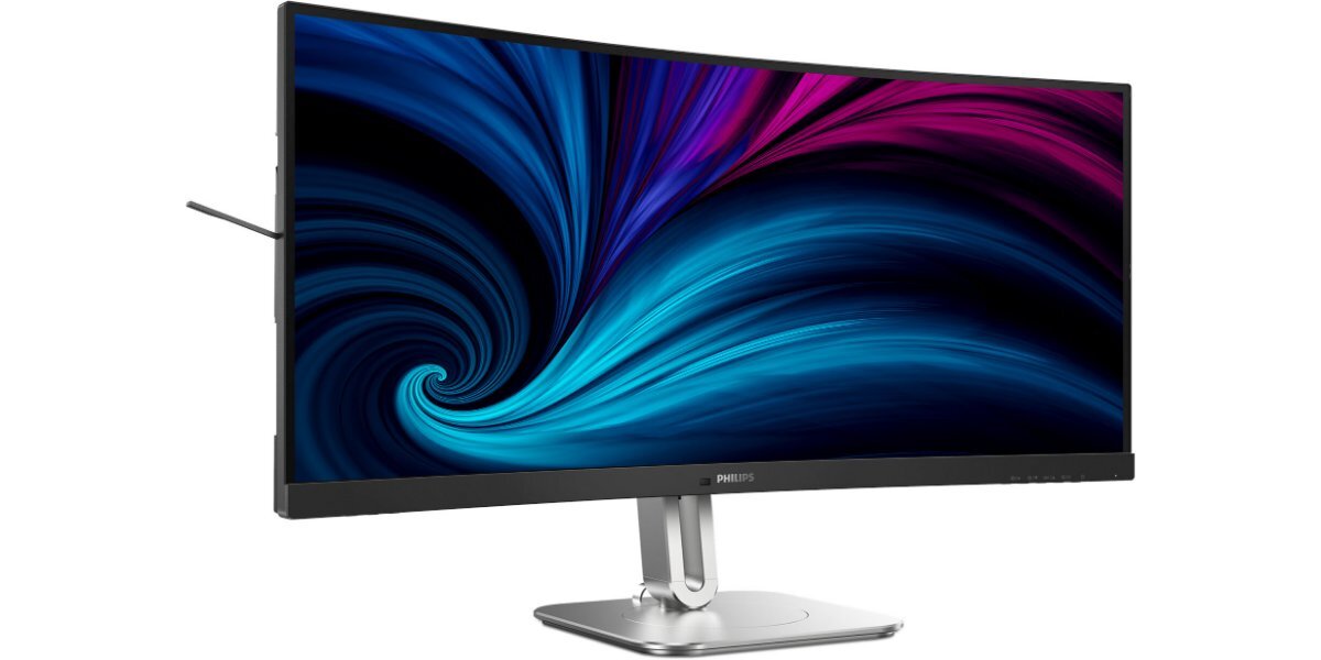 Monitor PHILIPS 34B2U5600C na białym tle.