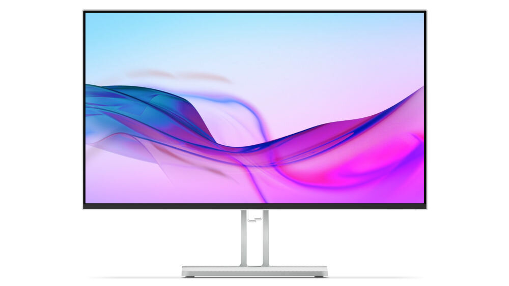 Monitor LENOVO L27i-4A 27 cali 1920x1080px IPS 100Hz 1 ms [MPRT] prezentacja monitora na białym tle front wymiary 611,49 × 181,51 × 474,60 mm dopasowanie do różnych przestrzeni roboczych ergonomia