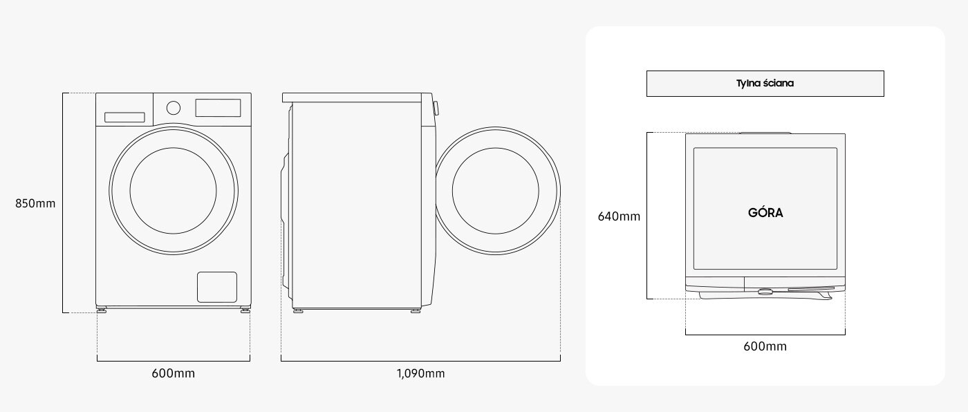 pralko-suszarka Samsung WD90DG6B85BKU4 wymiary pralko-suszarka Samsung WD90DG6B85BKU4 wymiary