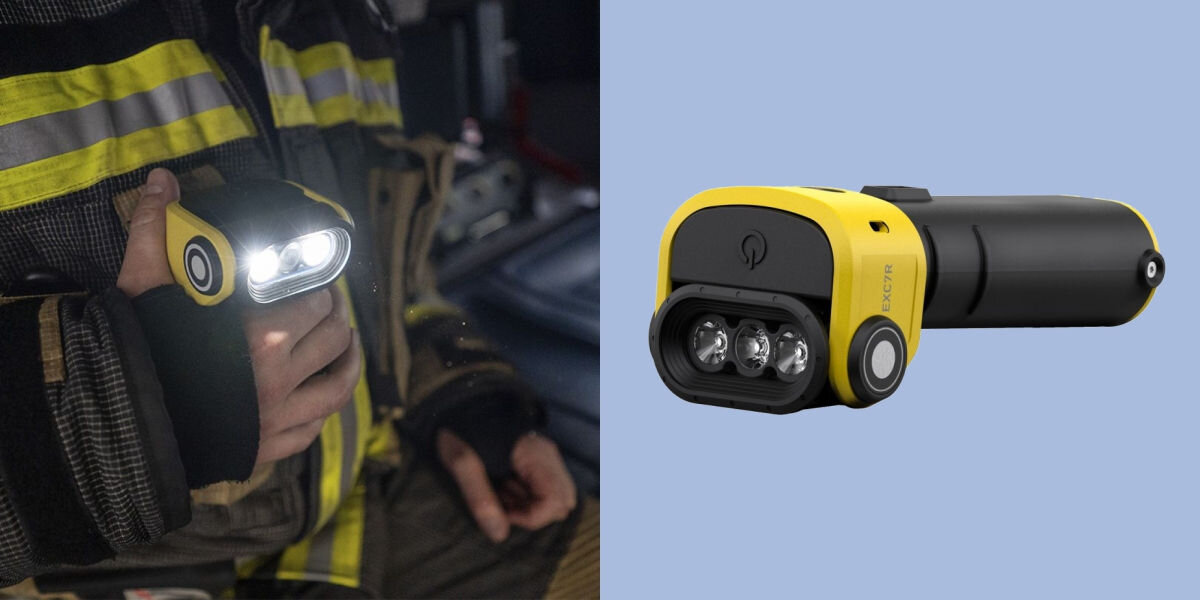 Trzy tryby oświetlenia - włączona latarka trzymana w ręce