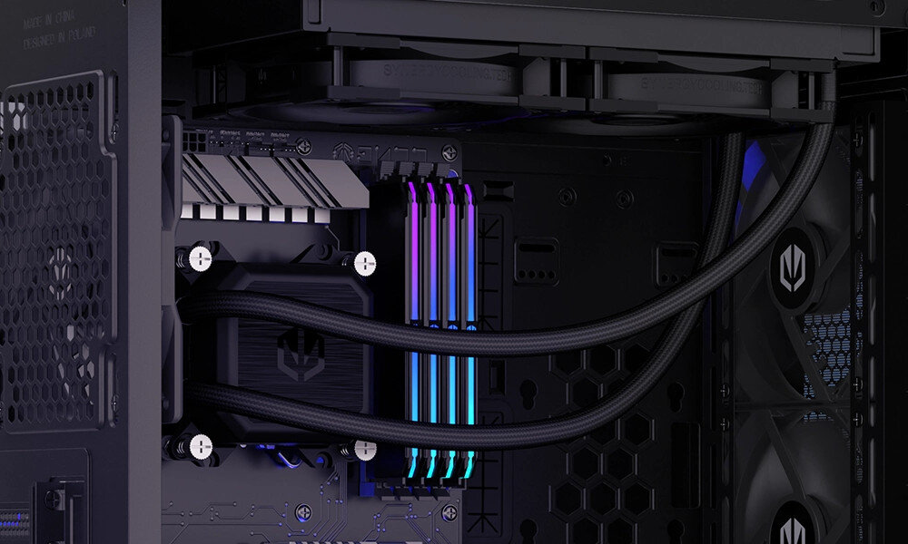 Komputer MAD DOG ENDORFY500AIR-A07WB32 R5-9600X 32GB RAM 1TB SSD Radeon RX7700XT Wi-Fi Windows 11 Home chłodzenie wodne temperatura chłodnica