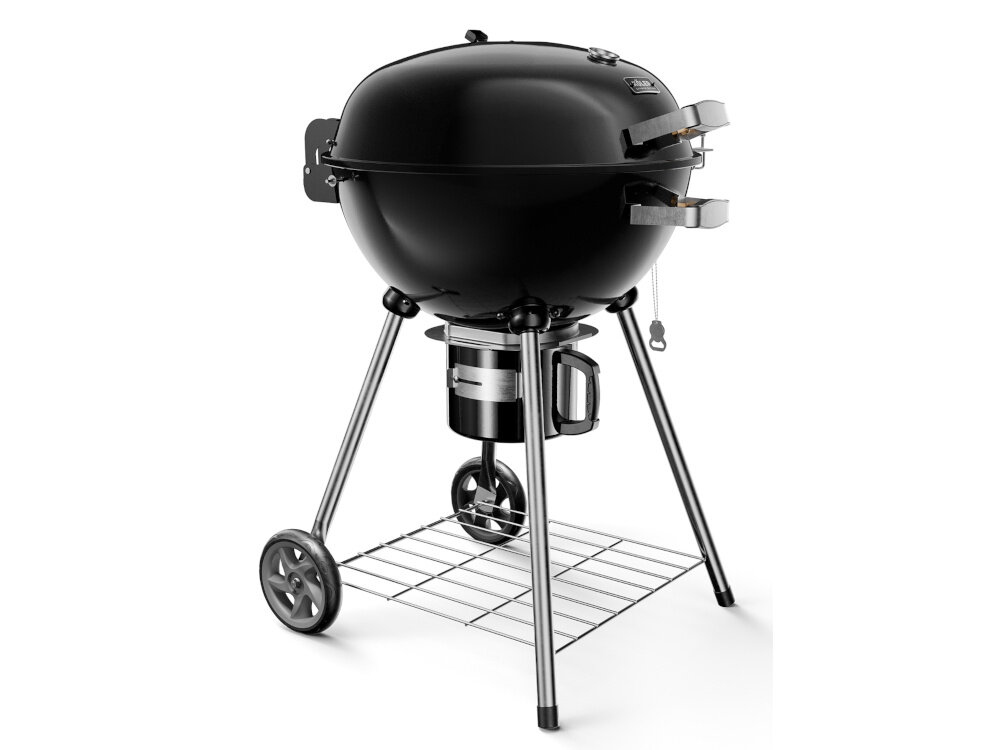 Grill węglowy KOLER Ember C2 grill widczony z boku z zamkniętą pokrywą grillowanie przygotowywanie potraw na świeżym powietrzu relaks