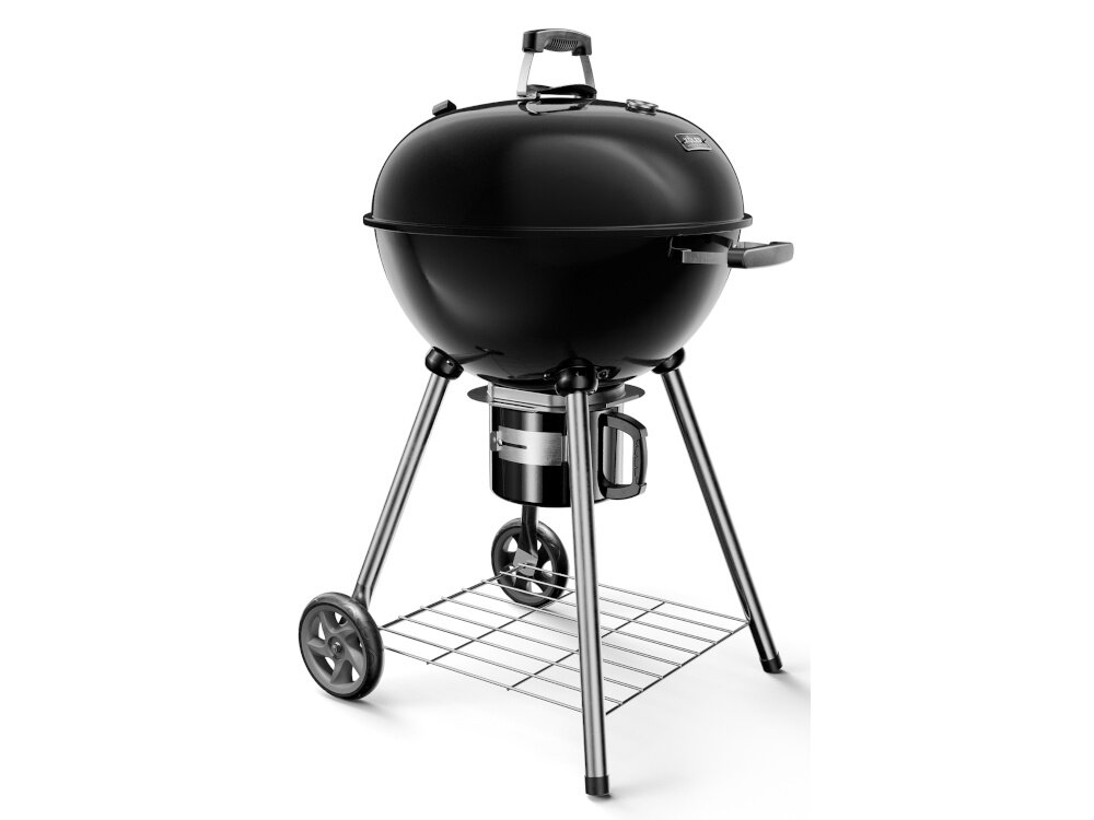 Grill węglowy KOLER Ember C1 grill widczony z boku z zamkniętą pokrywą grillowanie przygotowywanie potraw na świeżym powietrzu relaks