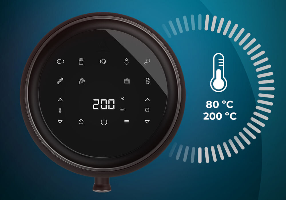 Frytownica CECOTEC Fantastik 3500 3L regulacja temperatury w zakresie 80 do 200 stopni duża elastyczność w kuchni szeroki zakres temperatury delikatne powoli gotowane potrawy chrupiące szybko przyrządzone dania wszechstronność może zastąpić kilka innych urządzeń