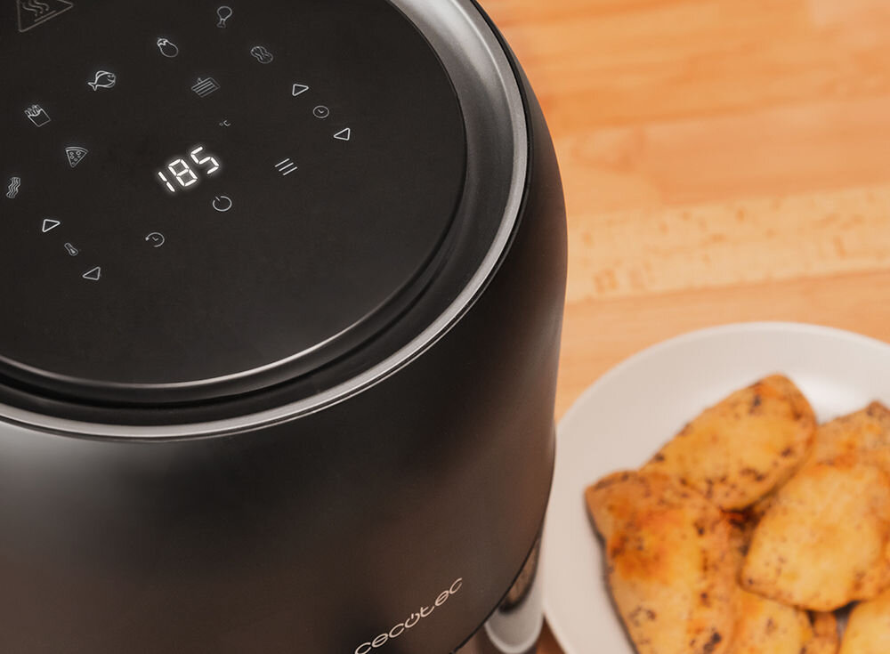 Frytownica CECOTEC Fantastik 3550 3.5L łatwa obsługa intuicyjny panel dotykowy wstępnie skonfigurowane tryby pracy proste korzystanie z urządzenia smaczne zdrowe potrawy łatwa w czyszczeniu zwiększa funkcjonalność