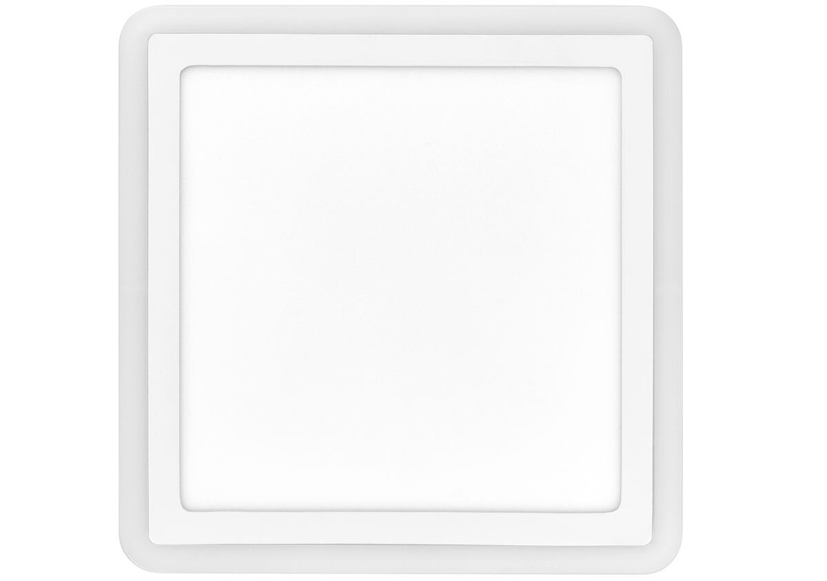 Plafon TRACER Lumi Square TRAOSW47319 biały, pora dnia, dopasowanie, relaks, ciepło, barwa, na białym tle plafon pokazany od strony montażowej do sufitu
