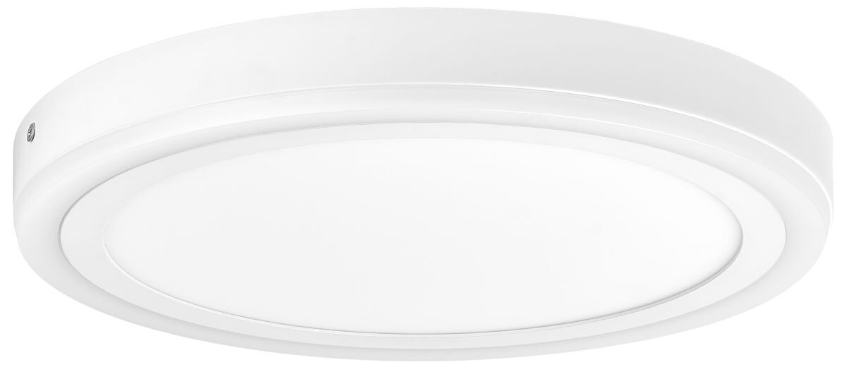 Plafon TRACER Lumi Round TRAOSW47320 biały, pora dnia, dopasowanie, relaks, ciepło, barwa, na białym tle plafon pokazany od strony montażowej do sufitu